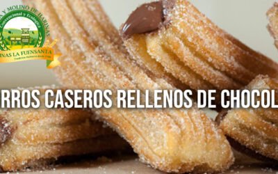 Churros caseros rellenos de chocolate