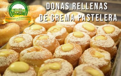 Donas rellenas de crema pastelera