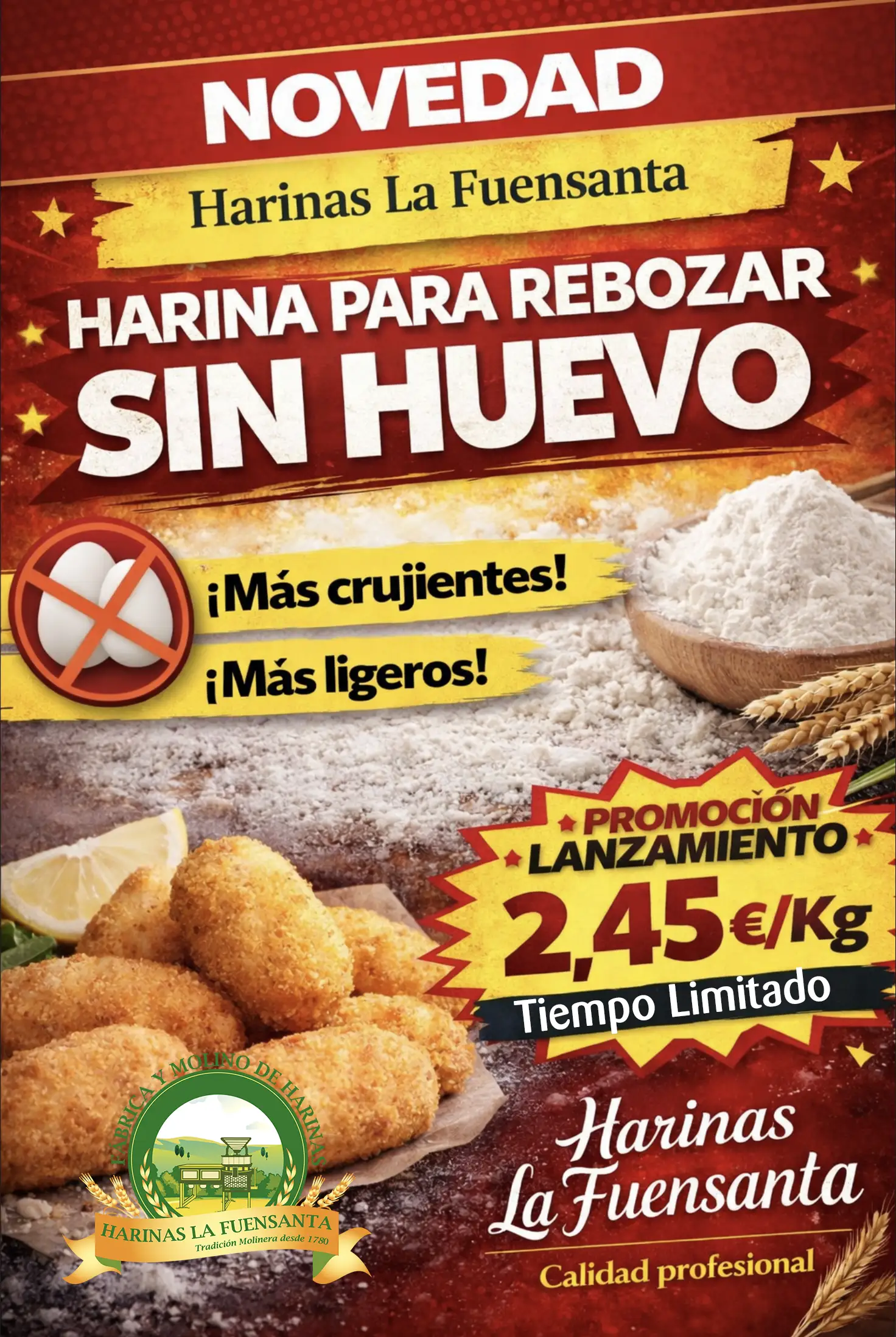 harina para rebosar si huevos - Harinas la Fuensanta